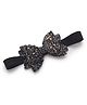 Bhoomi Collection Glitter Embellished Bow Applique Detailed Headband -  Black