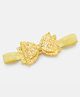 Bhoomi Collection Glittered Bow Applique Detailed Headband -  Yellow