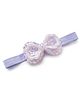 Bhoomi Collection Sequins & Pearl Embellished Bow Applique Detailed Headband - Purple