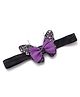 Bhoomi Collection Pearl & Sequin Embellished Butterfly  Applique Detailed Headband - Black