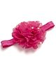 Bhoomi Collection Floral Applique Detailed Headband - Dark Pink
