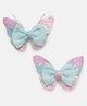 Bhoomi Collection Glitter Embellished Butterfly & Bow Applique Detailed Alligator Hair Clips - Multi Colour