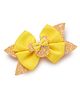 Bhoomi Collection Bow Applique Glitter Detailed Alligator Hair Clip - Yellow