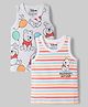 Babyoye Disney 100% Cotton Knit Sleeveless Vests With Winnie The Pooh Pack Of 2 - Multicolour