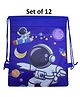 Asera 12 Pcs Space Theme Dori Haversack Bags for Kids Birthday Return Gifts  Blue