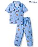 Honeyhap Premium 100% Cotton Knit Half Sleeves Sports Theme Printed Shirt &  Pyjama Co-ords Night Suit with Bio Finish - Dutch Canal