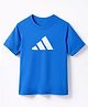 ADIDAS KIDS Knit Half Sleeves Logo Printed T-Shirt - Blue