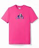 ADIDAS KIDS 100% Cotton Knit Half Sleeves T-Shirt With Logo Print - Pink