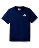 ADIDAS KIDS Knit Half Sleeves T-Shirt With Logo Print - Navy Blue