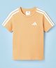 ADIDAS KIDS 100% Cotton Knit Half Sleeves Logo Printed T-Shirt - Yellow