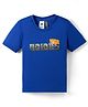 ADIDAS KIDS Knit Half Sleeves T-Shirt With Text Print - Blue