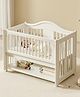 StarAndDaisy Cradle/Cot For New Born Baby With Wheels, Storage Basket, Multi functional - White