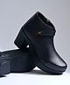 Shoetopia Lightning Bolt Applique Detailed Zip Closure Heel Boots - Black