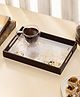 DULI Multipurpose Durable Serving  Tray In MDF Wood With Enamel Coating For Home & Dining Table - Brown