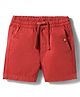 UCB Cotton Woven Knee Length Solid Shorts - Rust Orange
