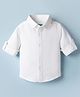 UCB Cotton Woven Full Sleeves Solid Shirt - White