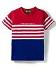 UCB Cotton Knit Half Sleeves Striped T-Shirt - Red