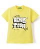 UCB Cotton Knit Half Sleeves Printed T-Shirt - Yellow