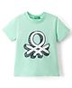 UCB Cotton Knit Half Sleeves Printed T-Shirt - Mint
