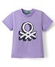 UCB Cotton Knit Half Sleeves Printed T-Shirt - Violet