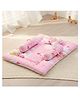 GRASPING FINGERS Premium Lullaby Lane Themed Cotton Baby Bedding Set With Head Support Pillow & 2 Side Bolsters  - Pink
