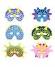 Party Propz Dinosaur Mask Multi Colour - No.of Pieces 8 