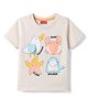 Babyhug Cotton Knit T-Shirt with Applique Detailing Half Sleeves Multi Color 5-6 Years