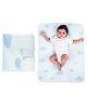 Nintara Baby Organic Cotton Waterproof  Landing Mat For Tummy Time, Play & Naps, Portable & Foldable for Home Or Travel, Hypoallergenic -Blue