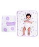 Nintara Baby Organic Cotton Waterproof  Landing Mat For Tummy Time, Play & Naps, Portable & Foldable for Home Or Travel, Hypoallergenic -Purple