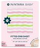 Nintara Baby Fitted Crib Sheet 100% Organic Cotton Jersey, All Around Elastic Fit, Soft and Gentle on Sensitive Skin, for Compact Crib Mattress, 47 x 24 Inch (120 x 60 cm)