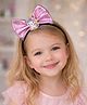Knotty Ribbons Unicorn & Bow Applique Detailed Hair Band - Pink