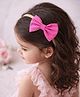 Knotty Ribbons Bow Applique Detailed Polka Dots Printed Headband - Pink