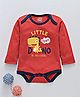 Babyhug Full Sleeves Cotton Onesie Dino Print - Red