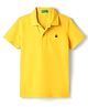 UCB Knit Half Sleeves Solid Color Polo T-Shirt - Yellow
