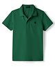 UCB Knit Half Sleeves Solid Color Polo T-Shirt - Dark Green