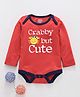 Babyhug Full Sleeves Cotton Onesie Crabby Print - Red