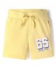 UCB Knit Knee Length Shorts with Number Print - Yellow