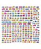 FunBlast Colorful Vehicle Shaped 3D Self-Adhesive Puffy Stickers for Kids Pack of 2 Sheets/550+ Stickers (Multicolor)