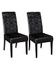FunBlast Elastic and Removable Chair Cover  Pack of 2 Universal Velvet Chair Cover (Black)