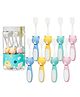 FunBlast Bear Shaped Manual Soft Bristles Toothbrush for Kids Pack of 8 (Multicolor)