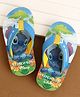 Cute Walk by Babyhug Disney Flip Flops With Stitch Print - Blue