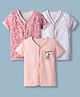 OHMS Single Jersey Knit Half Sleeves Jhablas With Heart Print Pack of 3 - Multicolor