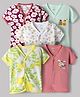 OHMS Single Jersey Knit Half Sleeves Jhablas With Floral Animal & Helicopter Print Pack of 5 - Multicolor