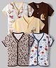 OHMS Single Jersey Knit Half Sleeves Jhablas With Rainbow Space & Animal Print Pack of 5 - Multicolor