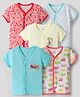 OHMS Single Jersey Knit Half Sleeves Printed Jhablas Pack of 5 - Multicolor