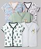 OHMS Single Jersey Knit Half Sleeves Printed Jhablas Pack of 5 - Multicolor