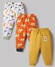 OHMS Single Jersey Knit Full Length Dino & Lion Printed Lounge Pants Pack Of 3 - Multi Color