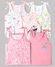 OHMS Single Jersey Knit Sleeveless Printed Slips Pack of 5 - Multicolor