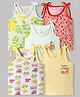 OHMS Single Jersey Knit Sleeveless Printed Slips Pack of 5 - Multicolor