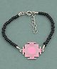 LA BELLE VIE 925 Sterling Adjustable Laxmi Yantra with Nazariya Bracelet - Pink